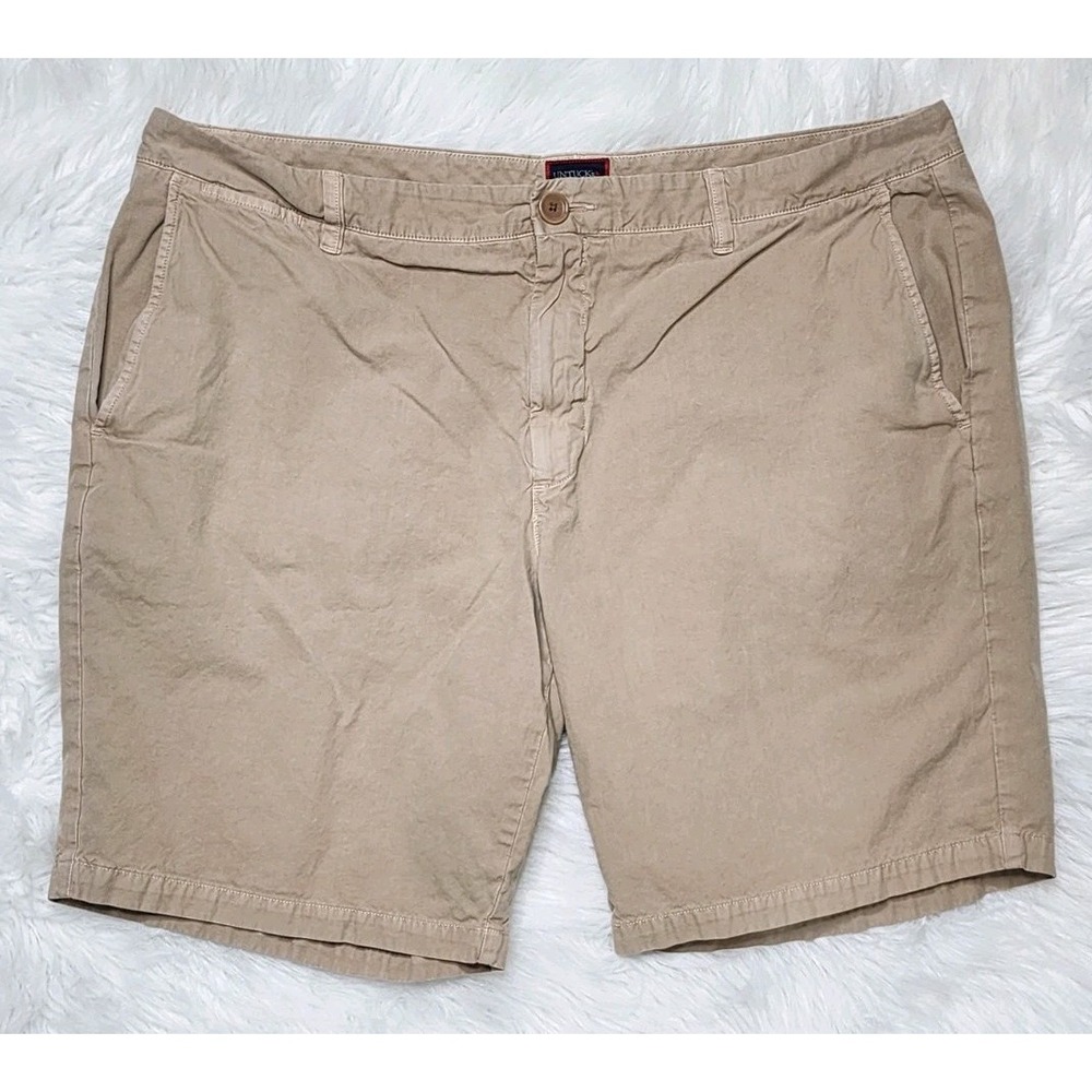UNTUCKit Shorts Mens 42 Adler Khaki Tan Cotton Chino Casual 9.5" Golf‎